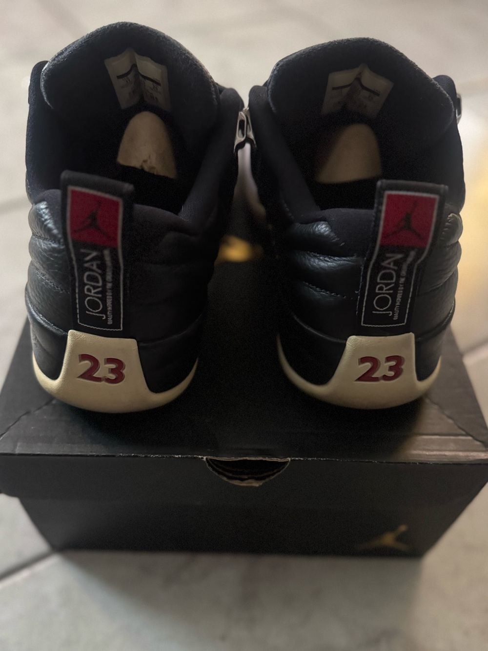 Jordan Men's Retro 12 Low-Top Sneakers in Black and White - Picture 4 of 7